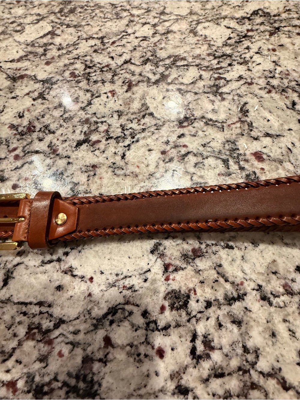 Ermenegildo Zegna Men's Brown Braided Leather Belt with solid brass buckle - Picture 5 of 14